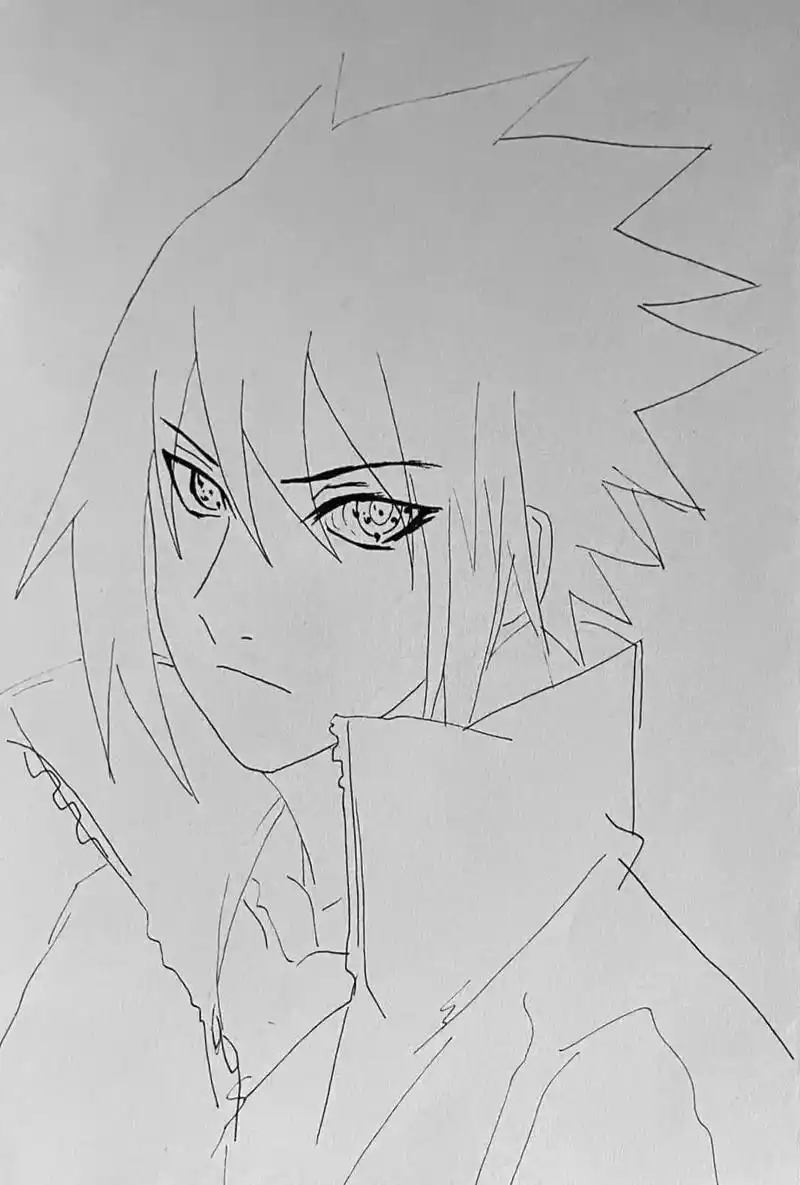 火影忍者 #手绘 #动漫人物绘画 #五公子手绘 #宇智波佐 - 抖音