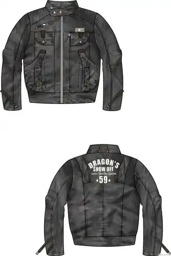 夹克作品-夹克款式图