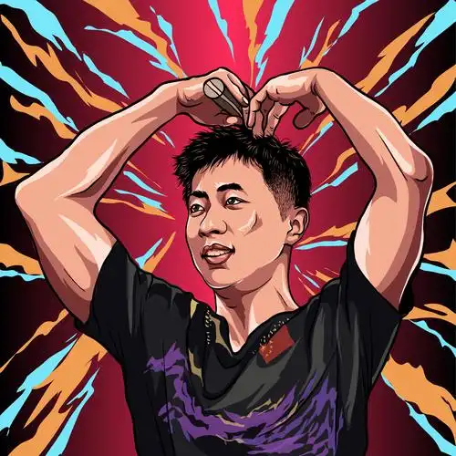 地表最强马龙,马龙可爱比心!ai矢量光影头像插画