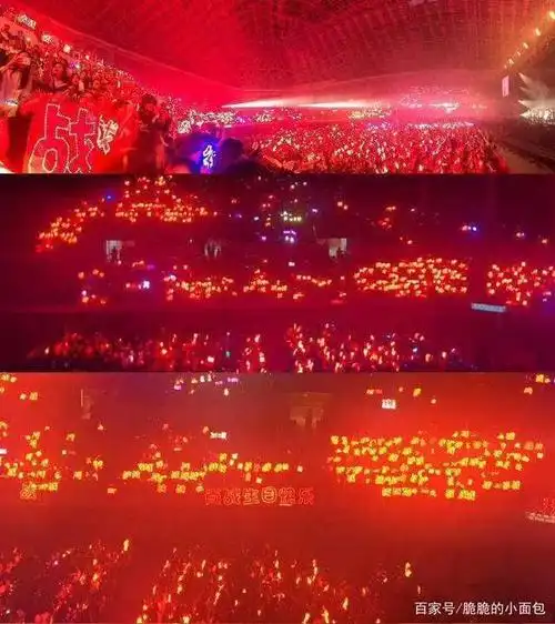 肖战的应援色是红色,他曾经去看前辈演唱会的时候拍过一片"红海",那