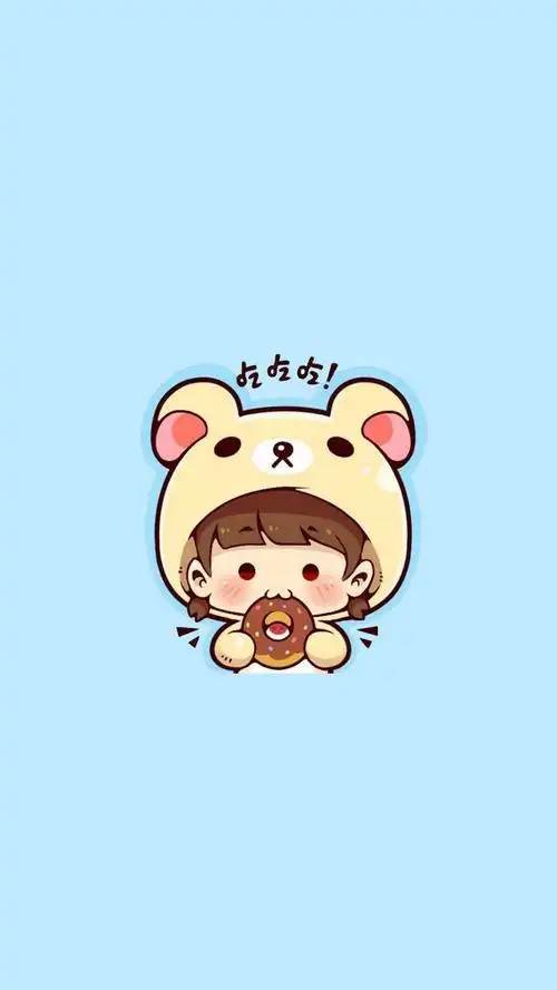 手绘可爱卡通锁屏