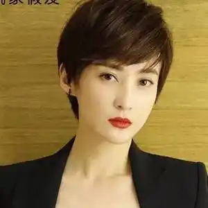 假发女短发斜刘海蓬松修脸图片