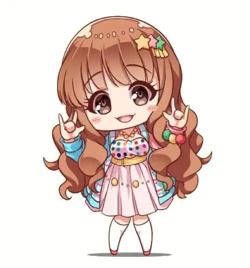 q版动漫画女生初级