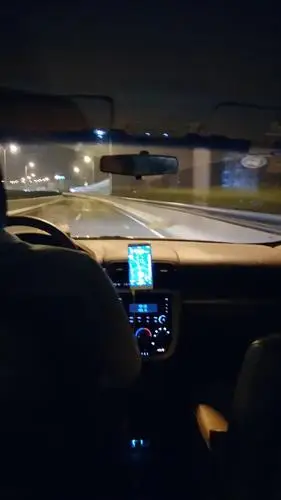 回酒店的车上,晚安,上海