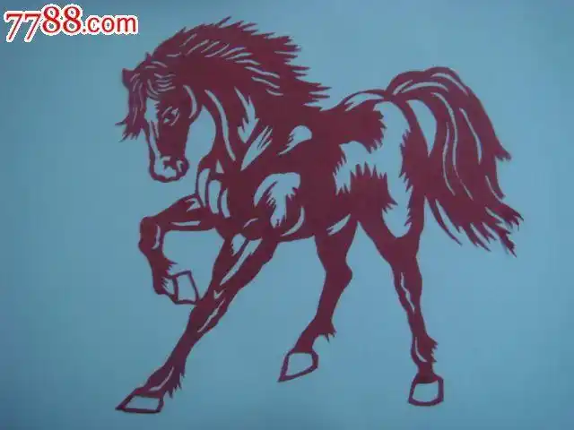剪纸教程图解步骤剪纸马图片模板下载体积547m马剪纸生肖8-7马生肖马