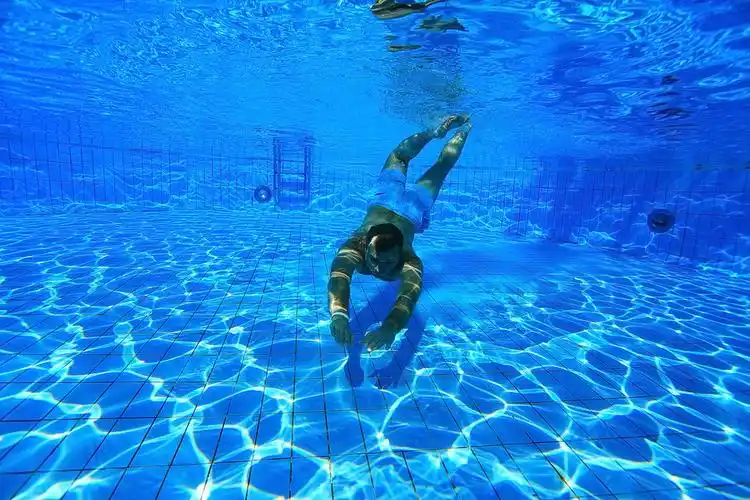 男人,游泳池,水下,照片