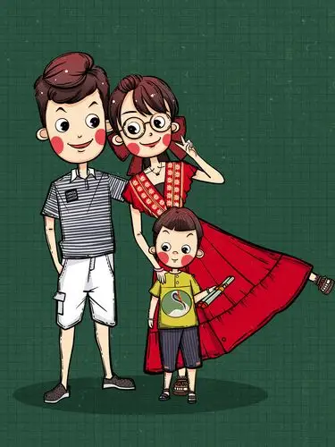 我们一家人~|动漫|单幅漫画|黄小雯 - 原创作品 - 站酷 (zcool)