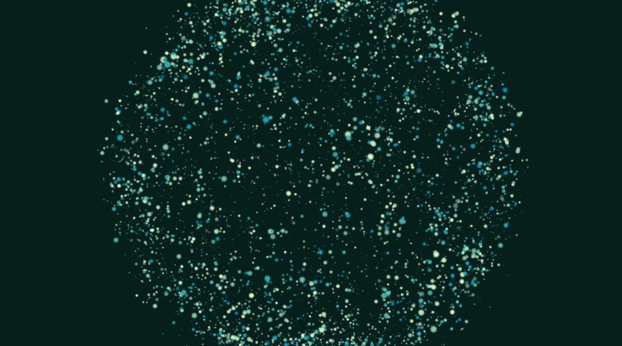 绿色光感粒子群扩散震撼视觉mp4特效视频素材