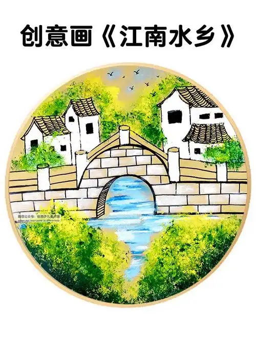创意画江南水乡ppt分享
