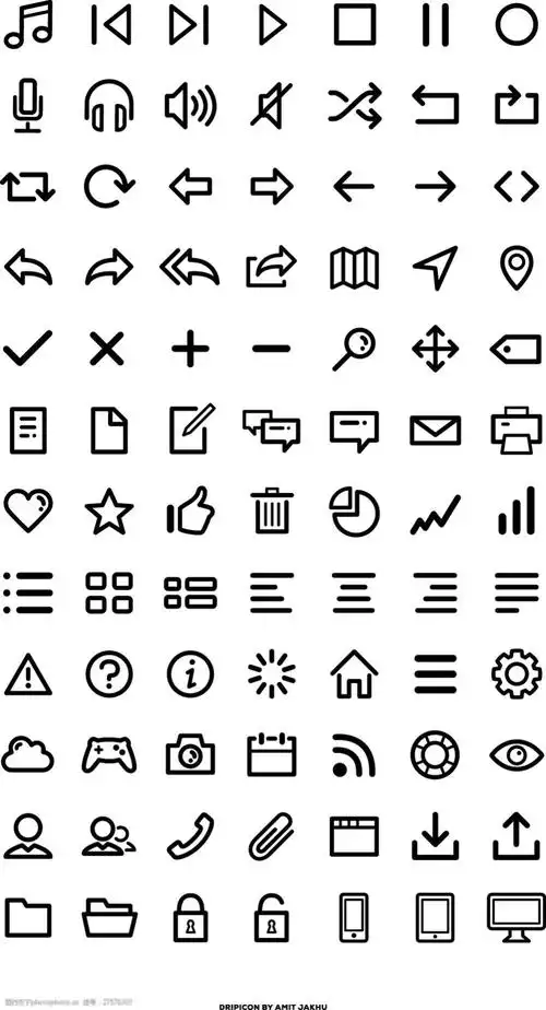 简易图标设计矢量图素材图片-图行天下图库