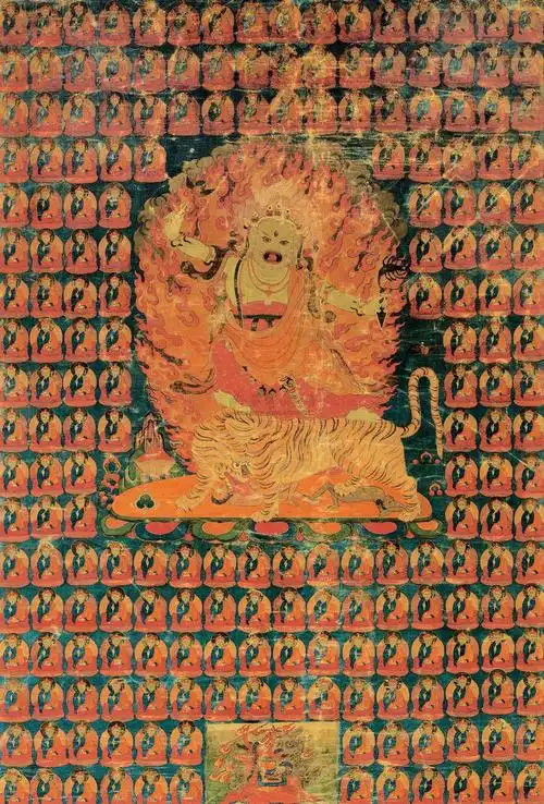 008418世纪莲师忿怒金刚唐卡