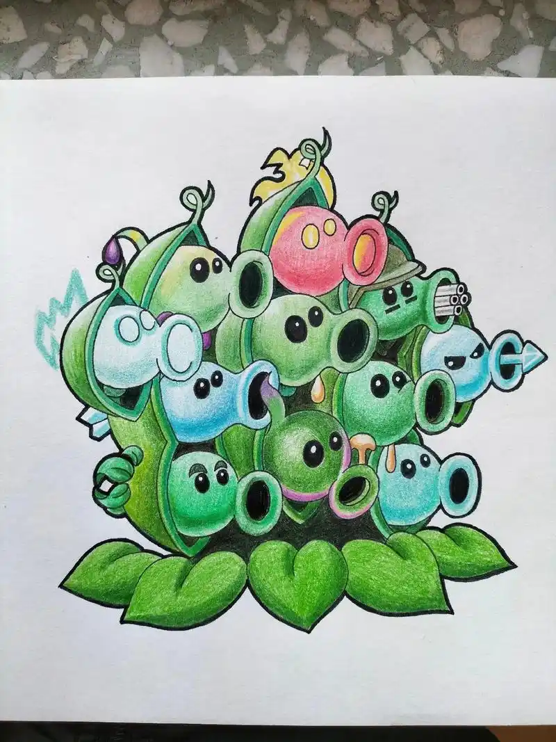 植物大战僵尸 #简笔画 #绘画 #一起学画画 - 抖音