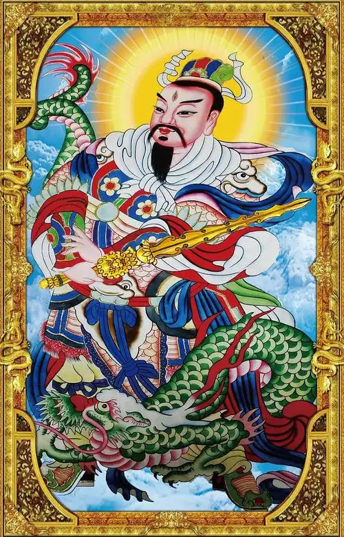 观音菩萨道教神像画家族供奉神像画