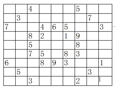 急求 九宫格填1-9的数字游戏 每行每列都不能不重复