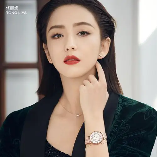 佟丽娅同款armani阿玛尼手表女满天星简约气质星空小金表ar11320