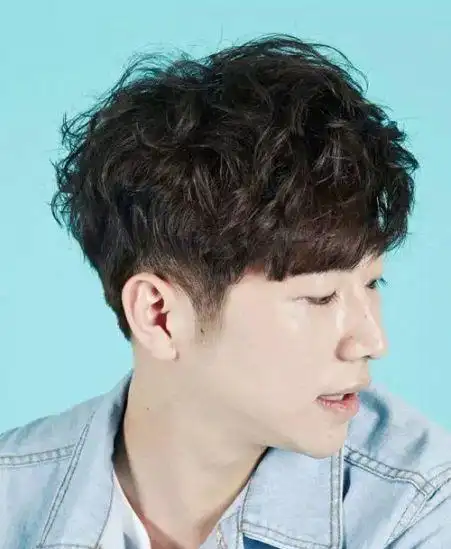 男生蓬松纹理烫发推荐版型超帅气的纹理烫发型设计