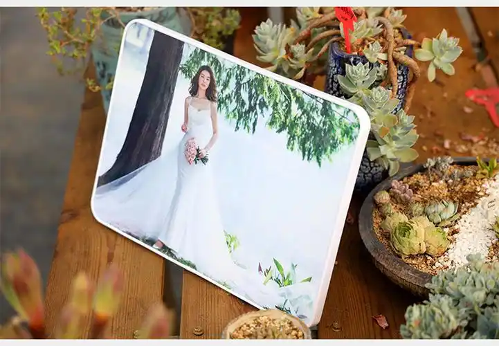 拉米娜水晶摆台洗照片冲印加相框7寸宝宝婚纱照制作放大挂墙