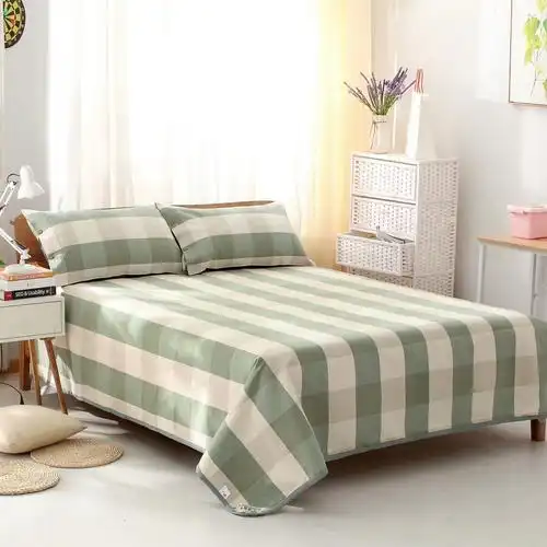 新款纯棉老粗布凉席三件套 夏季全棉