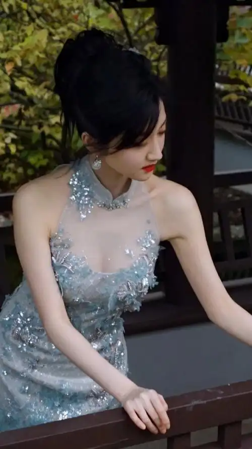 景甜甜酷妆#景甜最新物料 国风旗袍