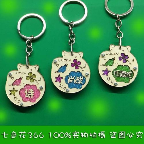 可爱创意定制肖战名字百家姓钥匙扣书包包挂件生日礼物纪念品定制