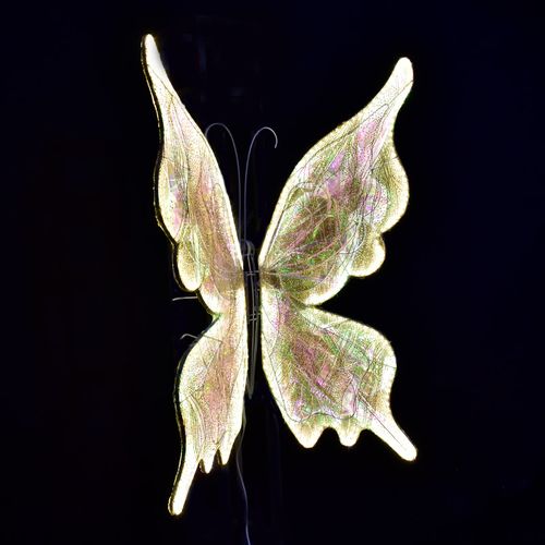 新款婚庆铁艺发光蝴蝶路引婚礼吊顶装饰道具拱门