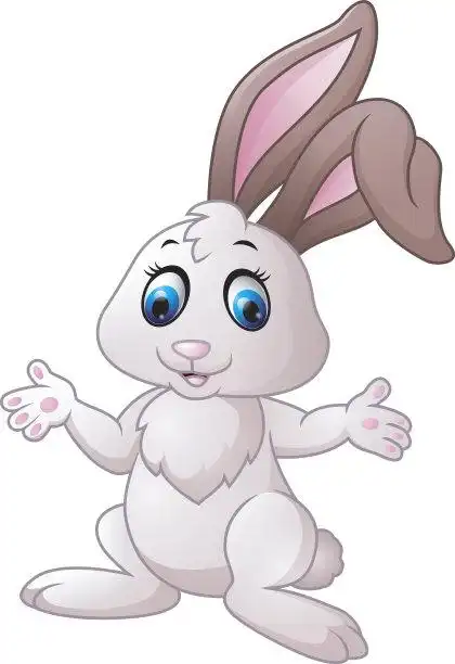 兔子,小的,可爱的,动物耳朵,垂直画幅矢量图素材_id:139131014