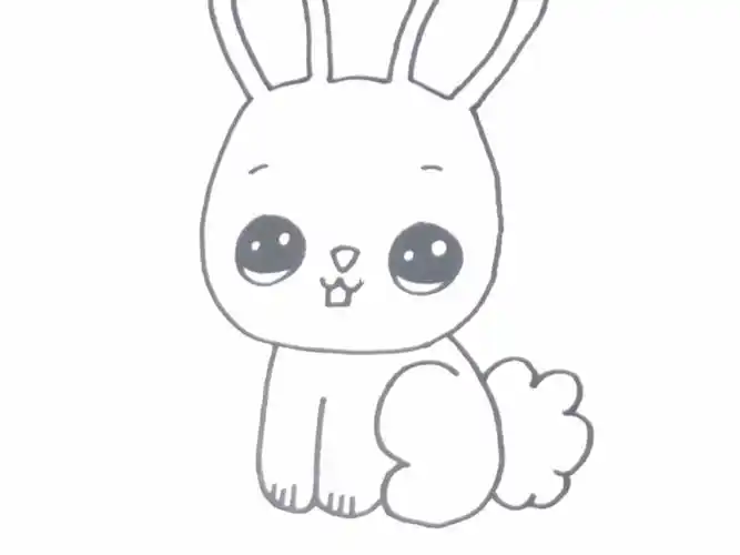如何快速画出一只可爱萌萌的小兔子