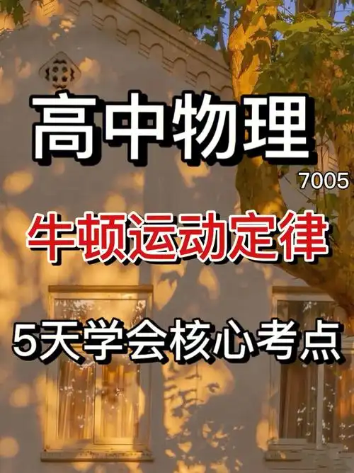 高中物理牛顿运动定律重要掌握核心60