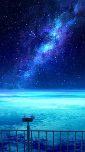 二次元治愈系星空系列插画图集!天阶夜色凉如水,坐看牵牛织女星