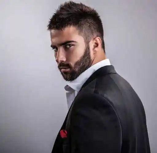 英俊潇洒的成熟西装胡子男图片素材-穿西装的男人创意图片素材-jpg