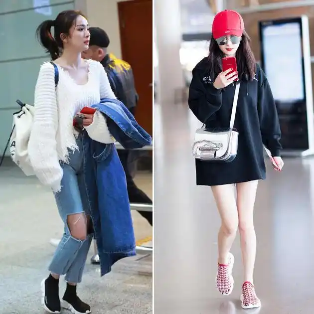 杨幂穿balenciaga袜鞋