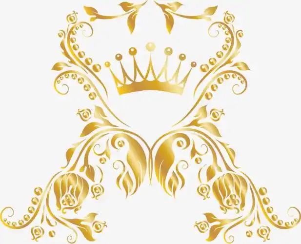 金色奢华花纹图案矢量素材