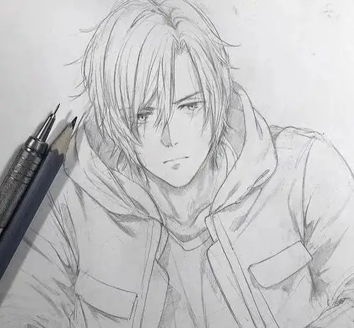 线条干净利落的帅气小哥哥铅笔素描作品,好养眼_素描入门_零二七艺考