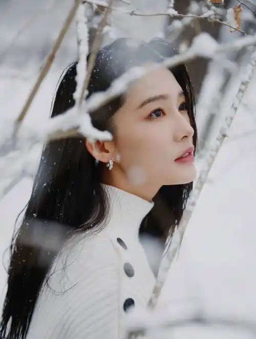 女星李沁和乔欣同晒雪景写真哪个拍得好看