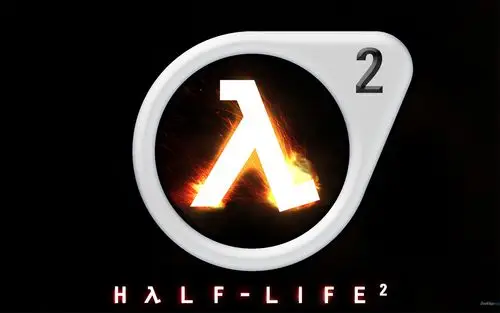 射击电子游戏半条命极简创意logo高清桌面壁纸(二)