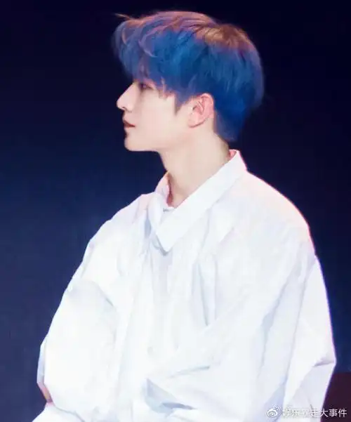 杨洋4年前的旧照曝出一头蓝发像极了精灵不愧是初代流量小生