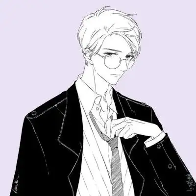 眼镜男生 动漫 二次元 卡通