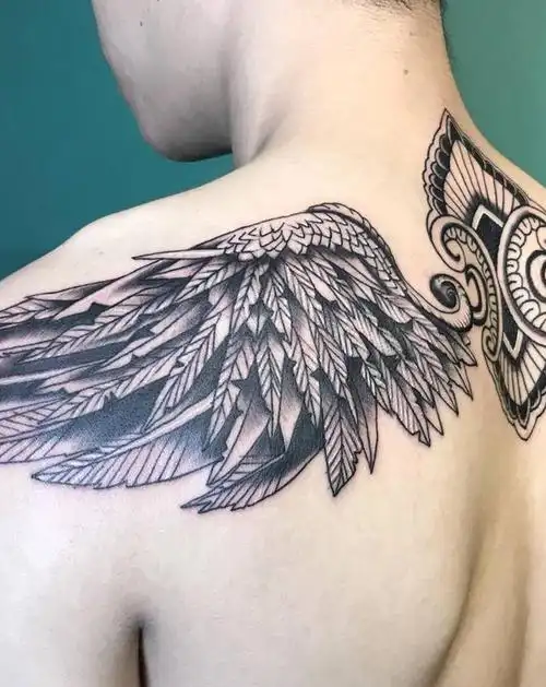 工作纹身图片_背部纹身图案