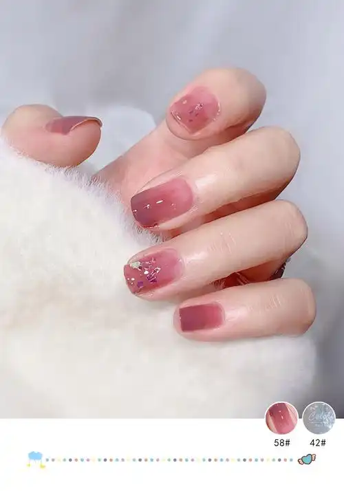 夏天裸色指甲油女免烤2021年新色快干不易掉色不可剥冰透奶黄色送女友