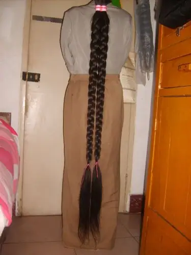 展示下我收藏的一对粗长双辫