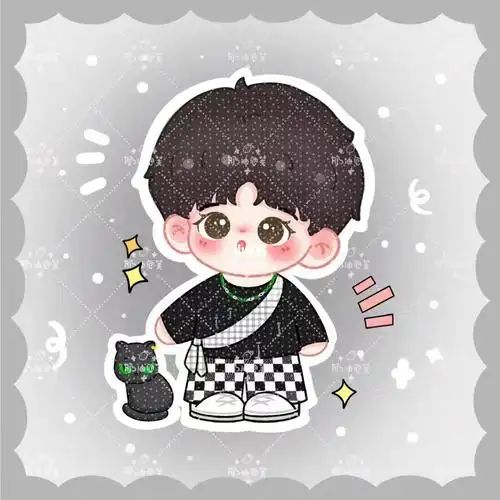 王一博q版无偿约稿饭圈美工客单立牌