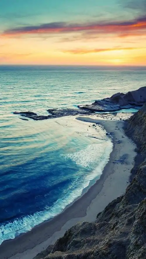 日落海景天空,锁屏图片,高清手机壁纸,风景-回车桌面