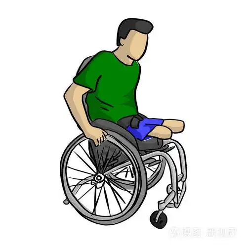 残疾人在轮椅上的矢量插图草图涂鸦手画与黑色线隔离在白色背景上