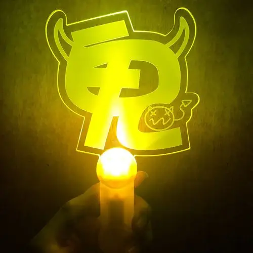 偶像练习生小鬼 鬼字灯牌亚克力发光应援助威道具 led灯光diy定制