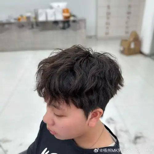 男士发型##梧州发型设计##束状纹理烫