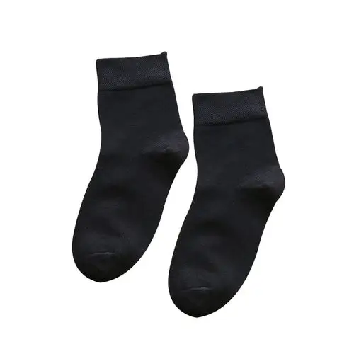 轩尧耐克泰男士袜子中筒纯棉春秋黑色运动短袜全棉防臭吸汗透气纯