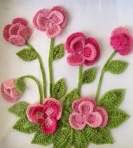 黄色的毛线简单的怎么画(18款毛线花朵装饰画)(20)