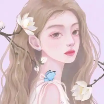 唯美优雅精致女生头像手绘图片