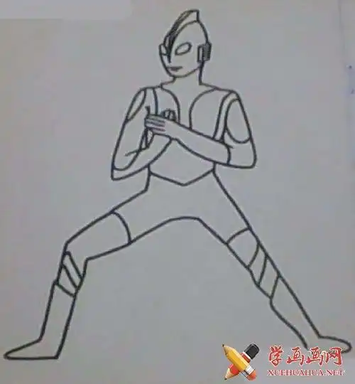 艾克斯奥特曼简笔画图