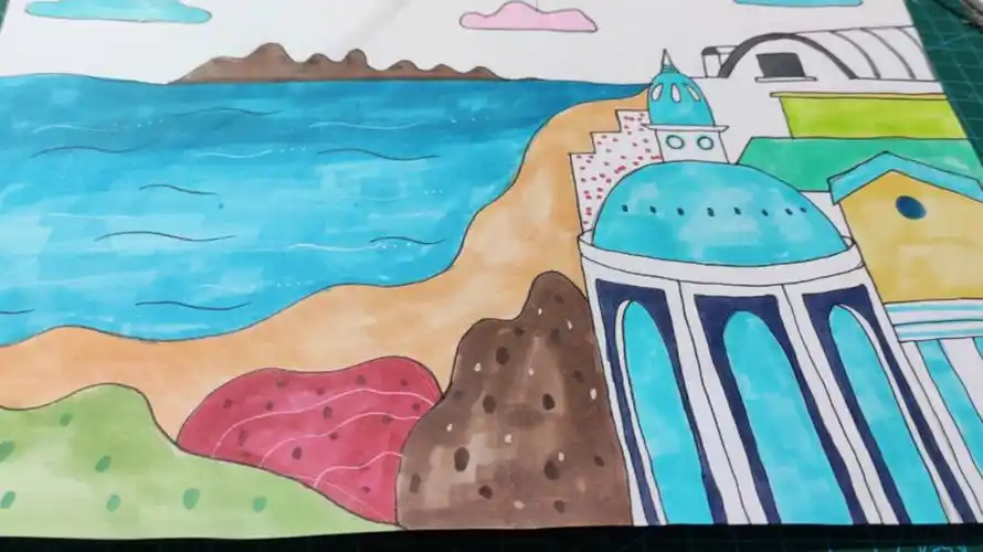 爱琴海儿童画马克笔